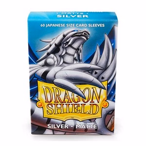 60 Small Dragon Shield Sleeves - Matte Silver
