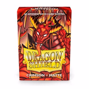 60 Small Dragon Shield Sleeves - Matte Crimson