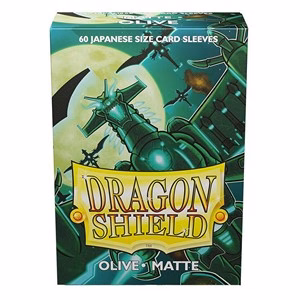 60 Small Dragon Shield Sleeves - Matte Olive