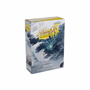 60 Small Dragon Shield Sleeves - Dual Matte Snow