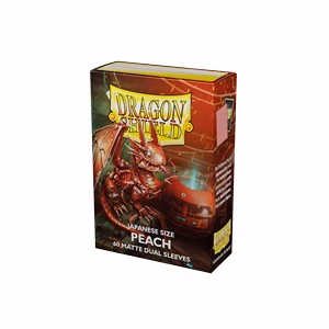 60 Small Dragon Shield Sleeves - Dual Matte Peach