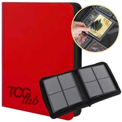 Album per Toploader a 4 Tasche TcgLab (112 toploader) - Rosso