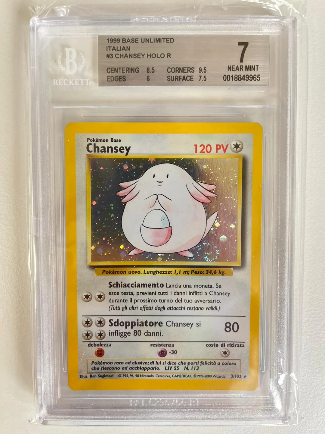 Chansey Set Base Unlimited ITA BGS 7