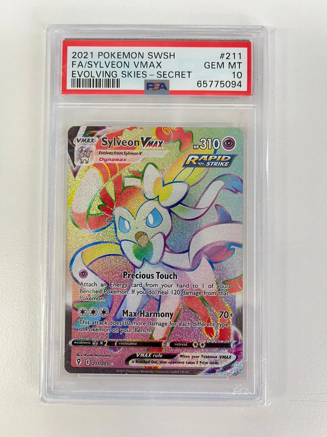 Sylveon VMAX EVS 211 ENG PSA 10