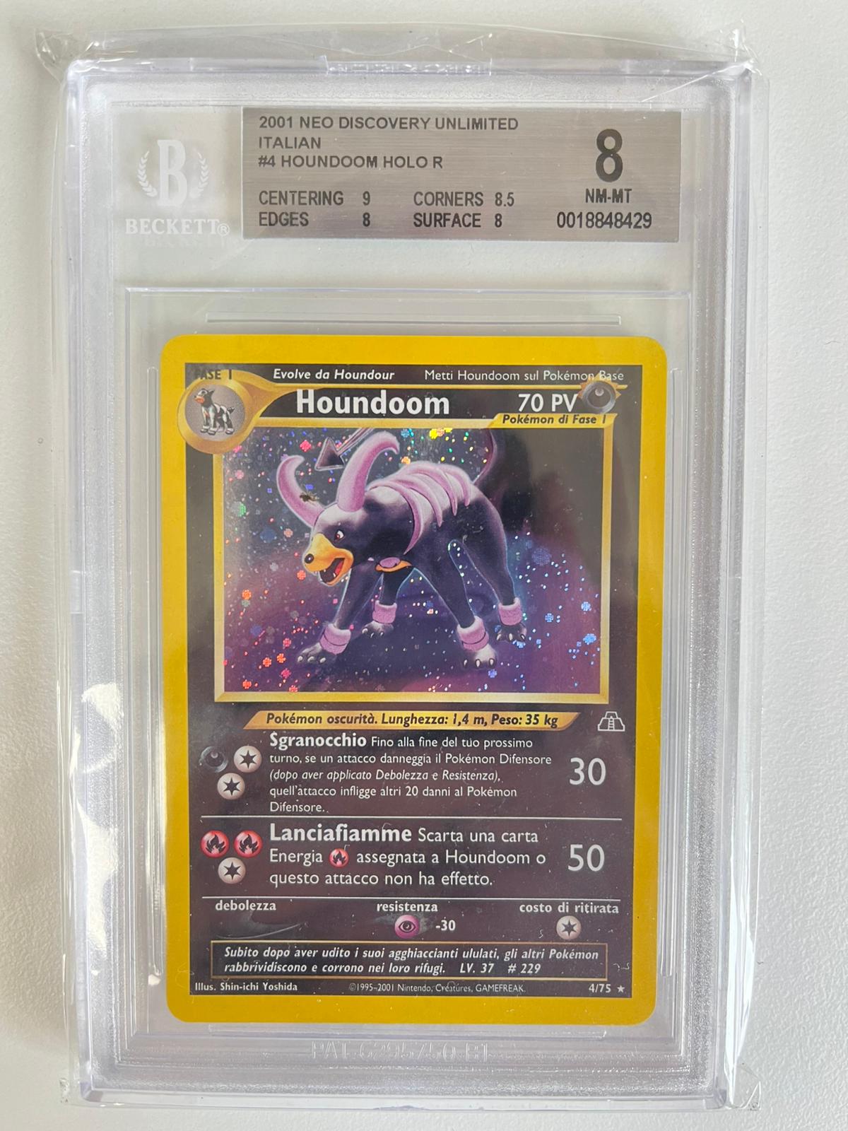 Houndoom Neo Discovery Holo Unlimited ITA BGS 8
