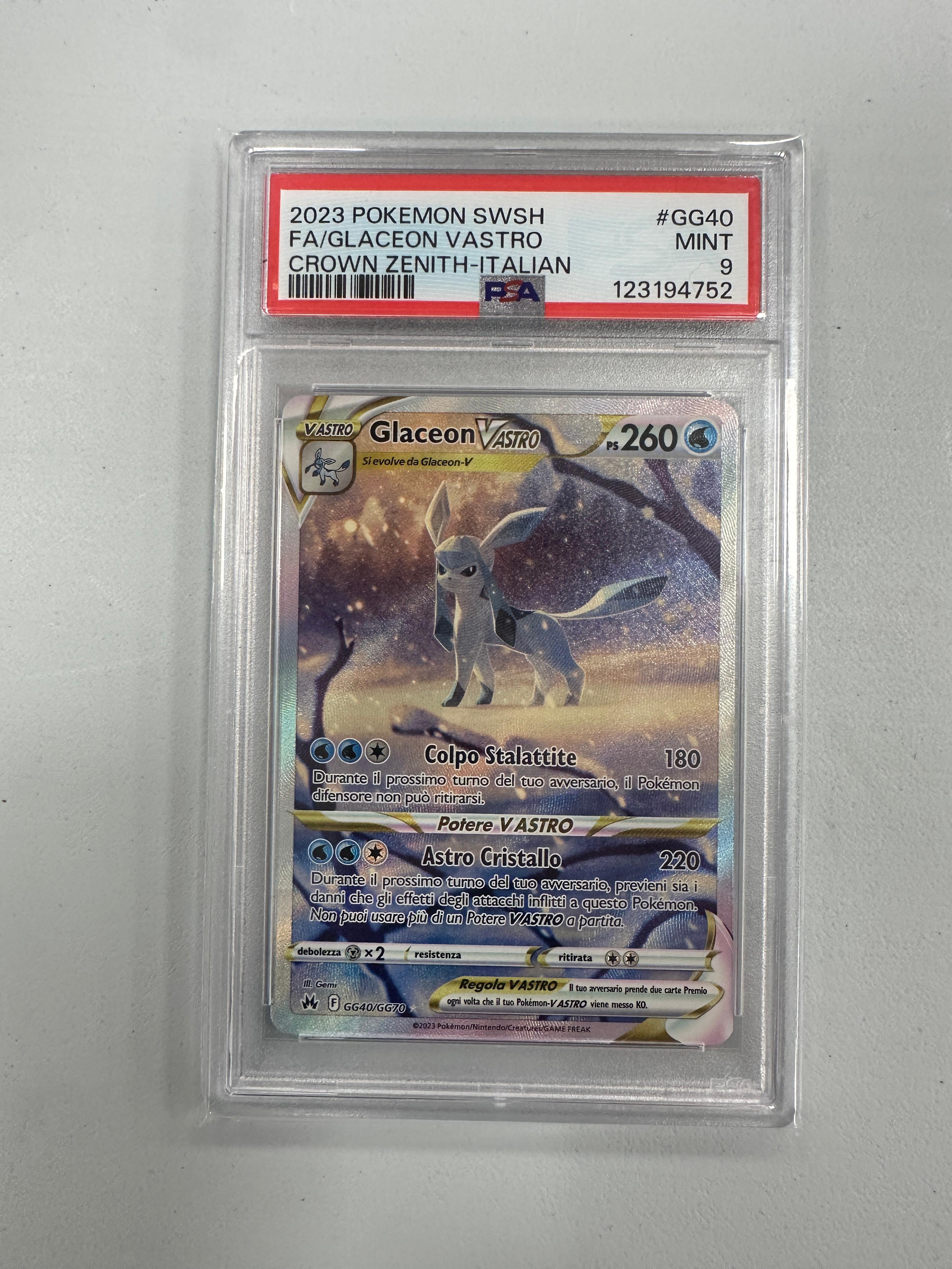 Glaceon Vastro Zenit Regale ITA PSA 9
