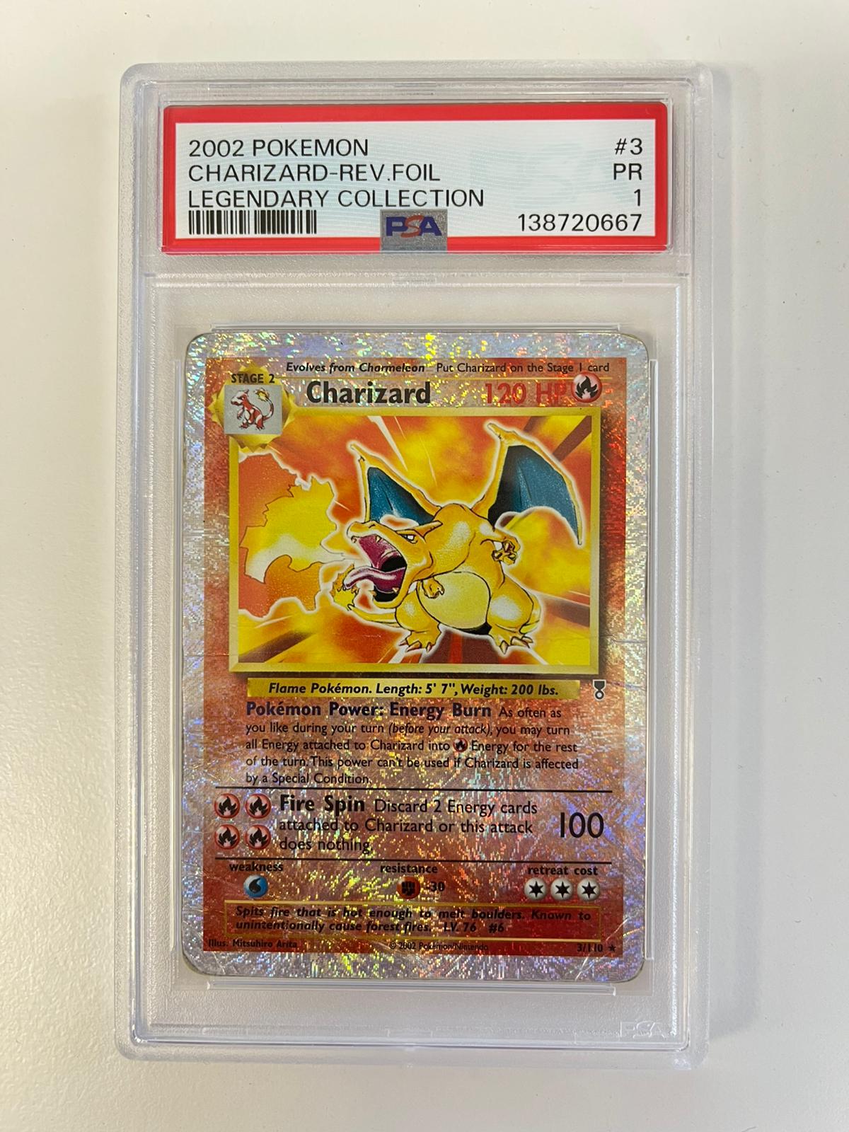 Charizard LC 3 Reverse Foil ENG PSA 1